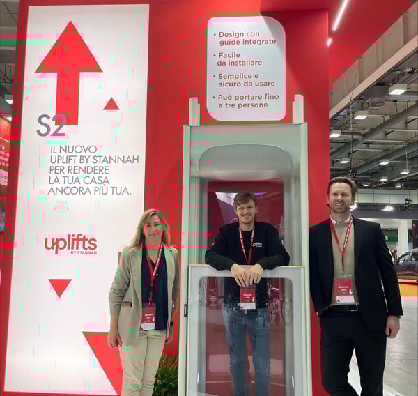 Uplifts by Stannah team at the at the Exposanità healthcare exhibition in Italy