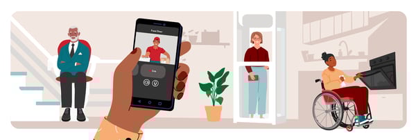 Home adaptations for elderly or disabled illustration
