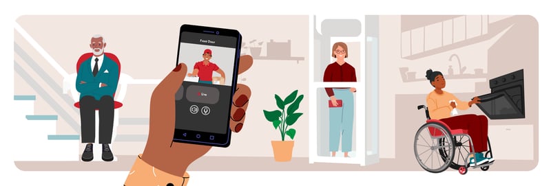 Home adaptations for elderly or disabled illustration
