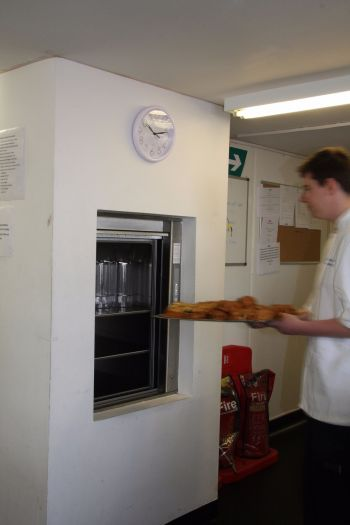 A kitchen food lift installed by Stannah within a luxury spa